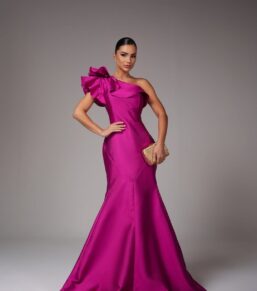 Vestido fúcsia sereia zibeline